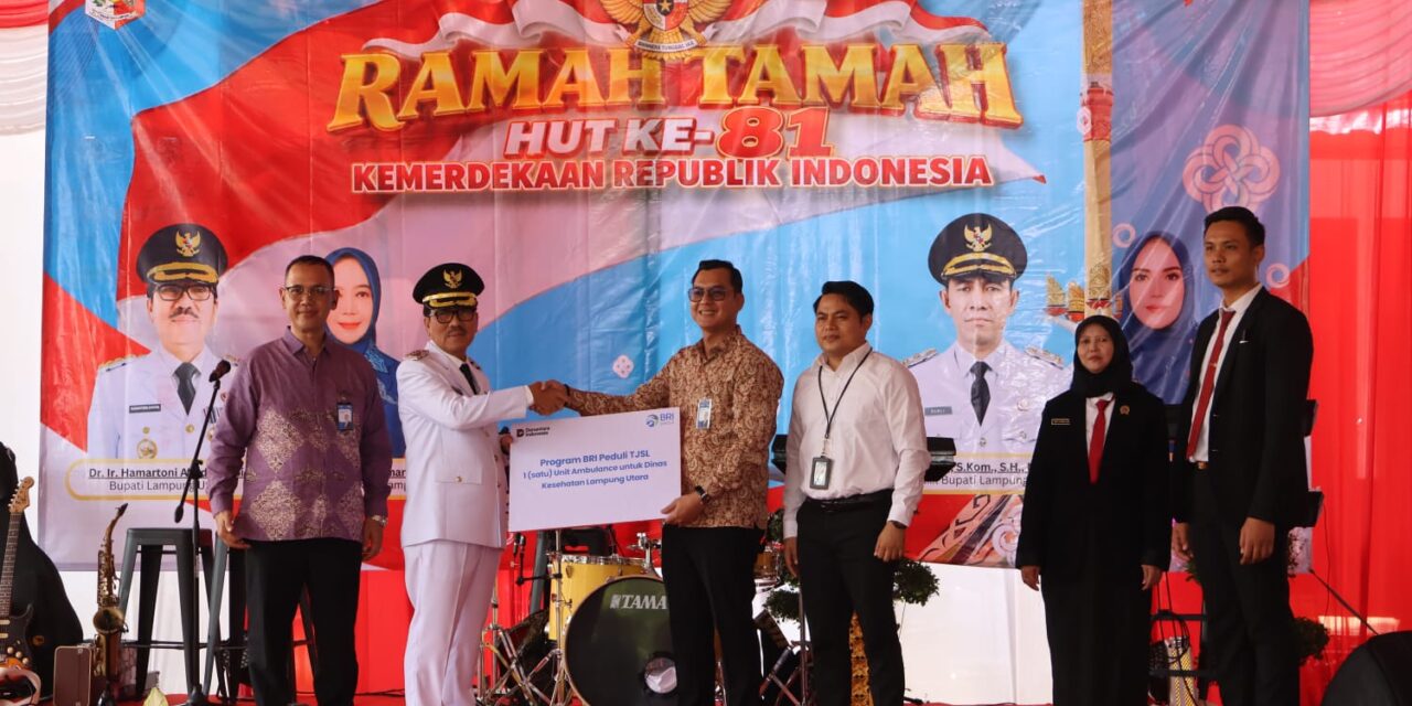 BRI Kanca Kotabumi Serahkan Bantuan CSR Ambulans kepada Pemkab Lampung Utara, Dukung Pelayanan Kesehatan Masyarakat