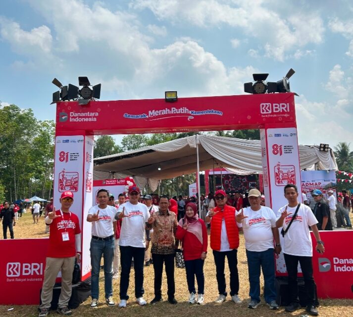 Semarak Merah Putih BRI Region 5 Bandar Lampung Hadir di Desa Sridadi, Dorong Ekonomi Kerakyatan dan Semangat Kemerdekaan